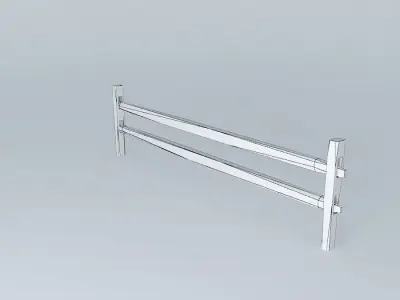 Split Rail Fence Section Free 3D model