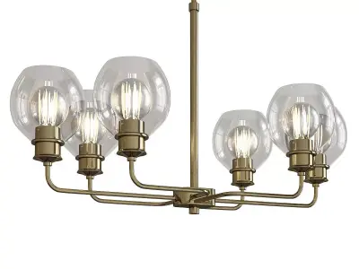 Mid Century Chandelier Low-poly 3D model