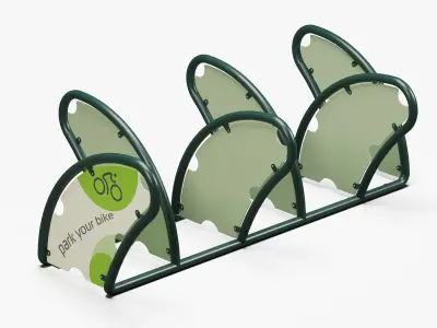 Modern Urban Bicycle Rack - Functional and Stylish Design 3D model