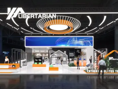 Exhibition Stand Stall Booth Low-poly 3D model