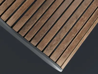 Modern Outdoor Bench 17 PBR Game Ready Low-poly 3D model