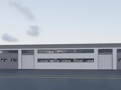 warehouse Low-poly 3D model