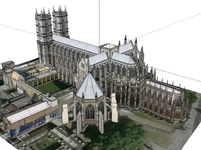 Architecture-Religion-God-Culture-Temple-04 westminster abbey 3D model