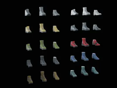 Sci-Fi Boots Low-poly 3D model purchase