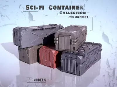 sci-fi Container Collection 3D print model