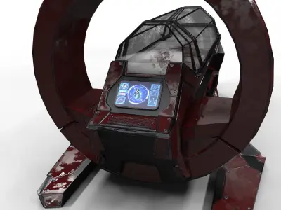 Sci Fi Medic Bot PBR Lowpoly Low-poly 3D model