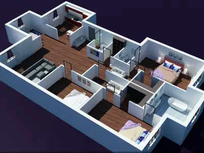 Modular Interior 3D model