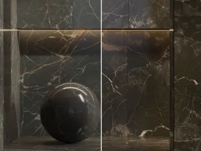 Marble set 09 - Bundle - 2 types Black Marble Texture
