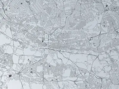 Johannesburg Road Network and Streets 3D model