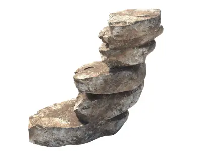 Stacked rock  Low-poly 3D model