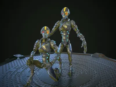 Alien Lowpoly rigged Low-poly 3D model