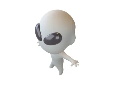 Cartoon Character Alien Monster v1 002 Low-poly 3D model