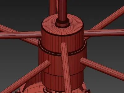 Bistro Globe  Glass Chandelier 3D model