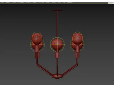 ERCULE 8 LIGHT CHANDELIER Low-poly 3D model