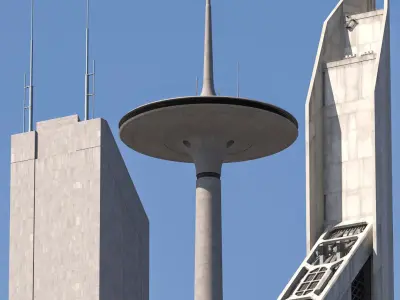  4 Futuristic Buildings Set 