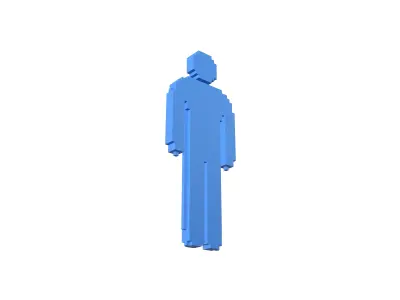 Voxel Style Boy Symbol v3 003 Low-poly 3D model