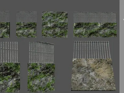 MODULAR WALLS  FOR 3D COMPOSITIONS  Low-poly 3D model