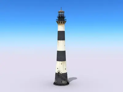 Port Canaveral Lighthouse Low-poly 3D model