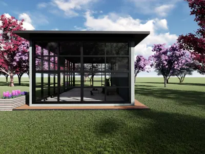 Garden House Low-poly 3D model