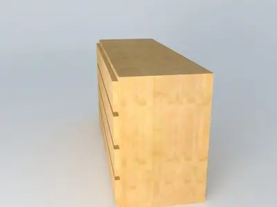 Chest of Drawers DOORS HKOM4S 9 17 BRW Milano Oak 3D model