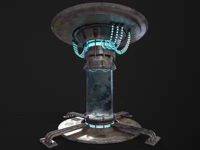 Sci-Fi Bacta Tank  Low-poly 3D model