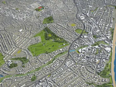 Bournemouth - City 3D Model Low-poly 3D model