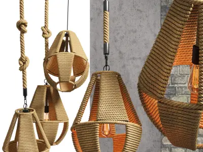 LOFT ROPE CHANDELIER 3D model