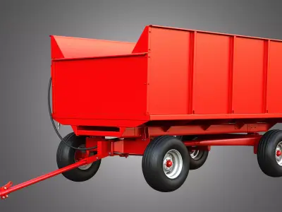 Stan-Hoist Grain - Forage Wagon 3D model
