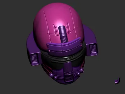 helmet high poly sculpt 3d printable ver 7 3D model 3D model 147