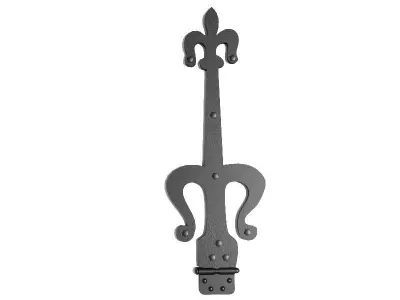 Old Door Hinge 4 3D model