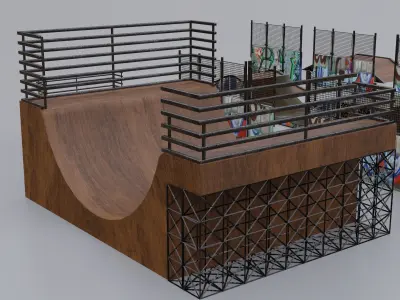 Skate Park Asset 3D model