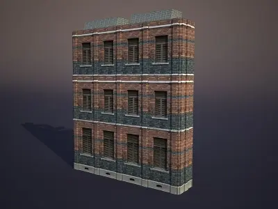 Apartment House Low-poly 3D model