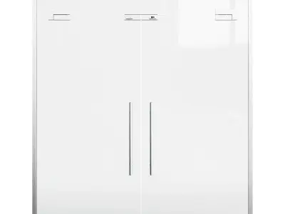 Double Glass Door Low-poly 3D model