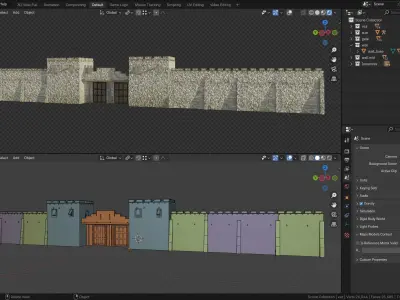 Ancient Greek Walls Gates and Towers 3D model