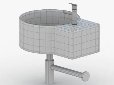 1610 - Sink Low-poly 3D model