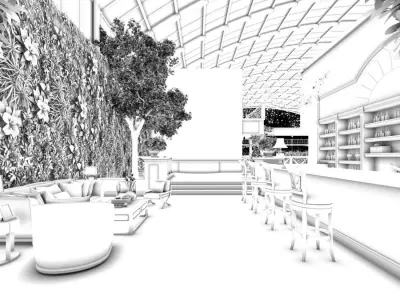 Business Restaurant - Coffee - Banquet  16 3D model