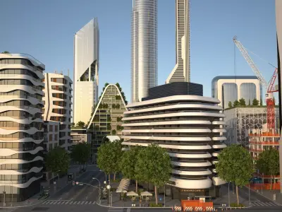 Belfort City Low-poly 3D model