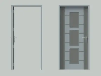 Door sets 8 3D model