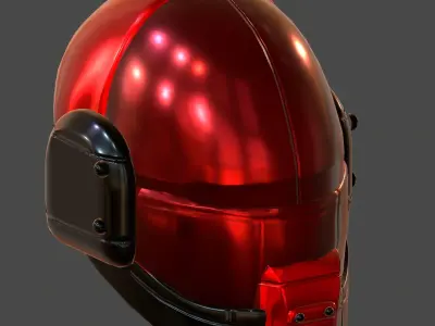 Gas mask helmet 3d model scifi Low-poly  Low-poly 3D model 325