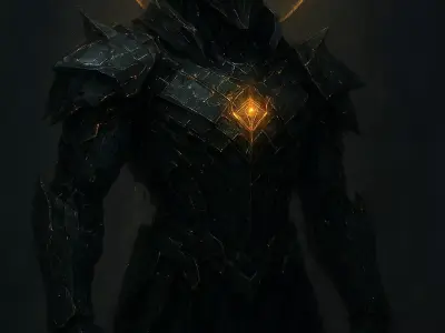 The Radiant Sentinel vs The Voidborn Phantom Low-poly 3D model