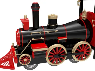 Amusement Park Train 3D model