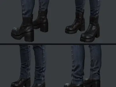 Female 1 - clothing 1 - Just clothing Low-poly 3D model