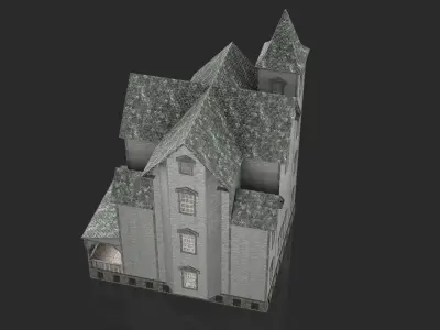 Old Abandoned House 2 3D model