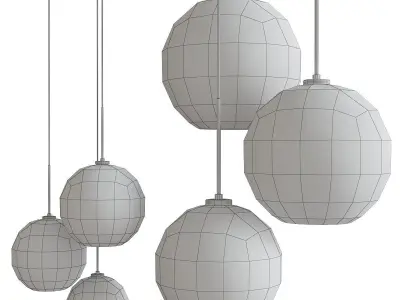 LukLoy Loft Modern Pendant Light low poly 3d model Low-poly 3D model