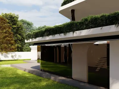 Futuristic Organic Villa - 3D Architectural Model 3D model