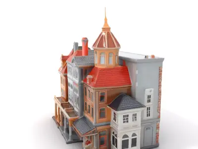Victorian Architecture model pack Low-poly 3D model
