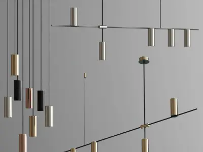 Light Geometric Pendant light Chandelier Collection 3D model