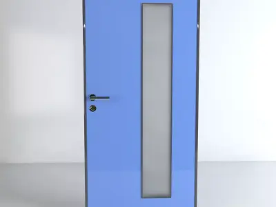 Modern Office Door - A01 3D model