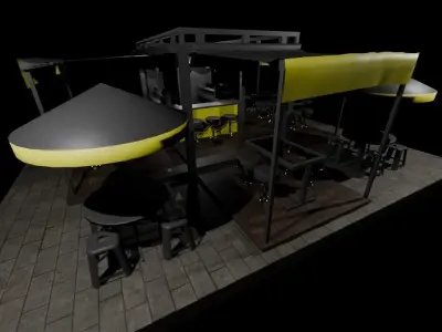 Container Stall Low-poly 3D model