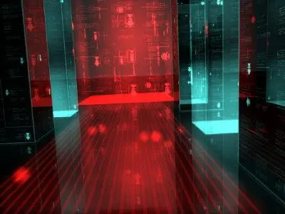 City futuristic with lights 3D model